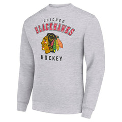 Chicago Blackhawks Men's Starter Team Logo Fleece Pullover Sweatshirt - NHL Sweatshirts