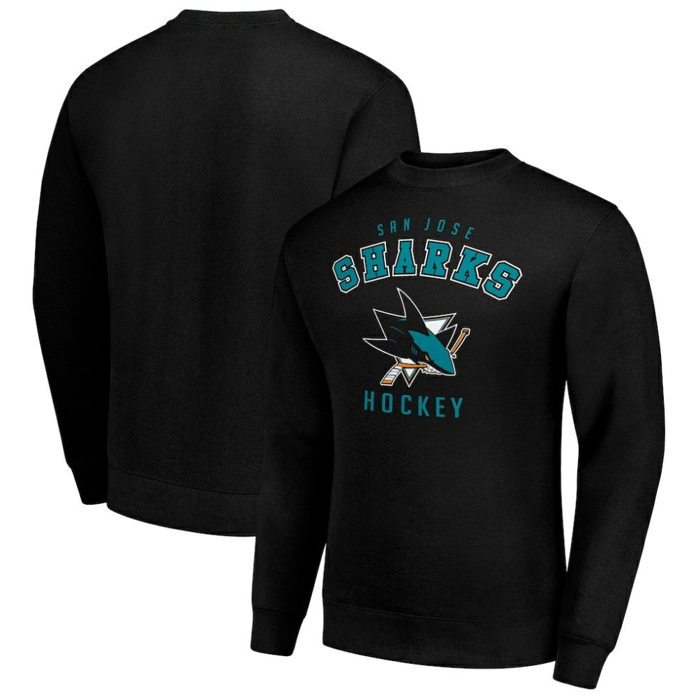 San Jose Sharks Men's Starter Team Logo Fleece Pullover Sweatshirt - NHL Sweatshirts