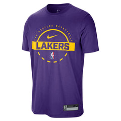 Purple Los Angeles Lakers 2025/26 On-Court Flare Performance Practice T-Shirt | NBA