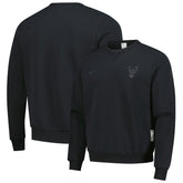 Black Milwaukee Bucks Authentic Standard Issue Travel Dri-FIT Sweatshirt | NBA