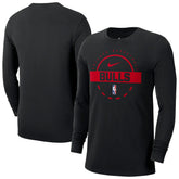 Black Chicago Bulls Authentic Long Sleeve Practice T-Shirt sale | NBA