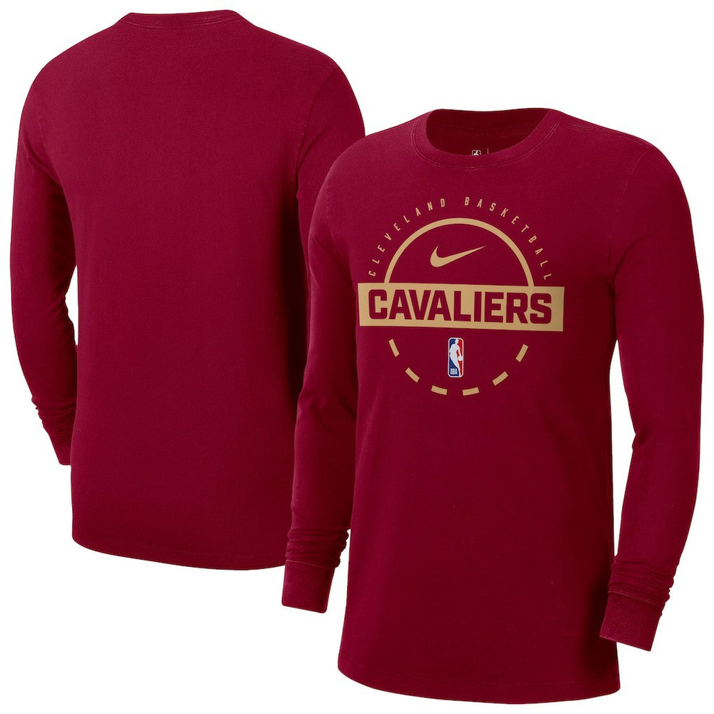 Wine Cleveland Cavaliers Authentic Long Sleeve Practice T-Shirt sale | NBA
