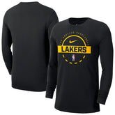 Black Los Angeles Lakers Authentic Long Sleeve Practice T-Shirt | NBA