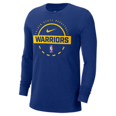 Royal Golden State Warriors Authentic Long Sleeve Practice T-Shirt sale | NBA