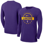 Purple Los Angeles Lakers Authentic Long Sleeve Practice T-Shirt | NBA
