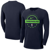 Navy Minnesota Timberwolves Authentic Long Sleeve Practice T-Shirt | NBA