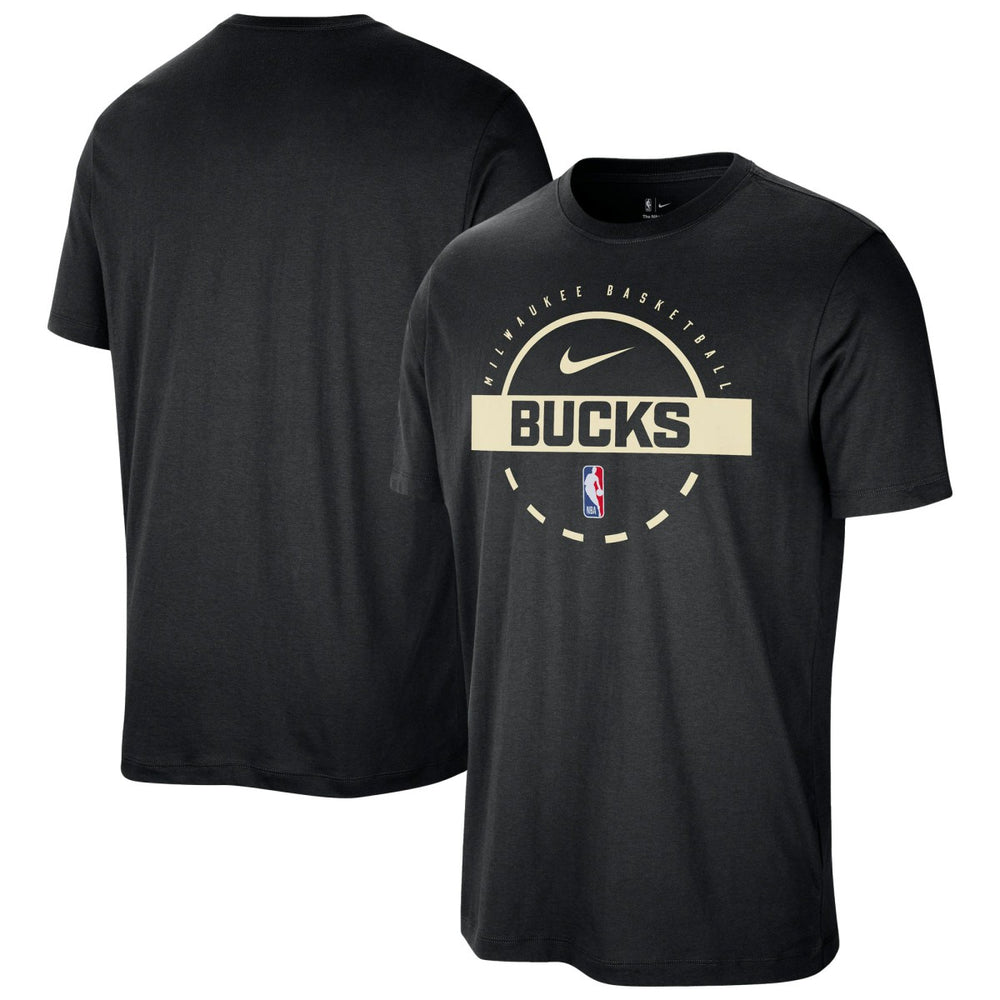 Black Milwaukee Bucks Authentic Practice T-Shirt | NBA