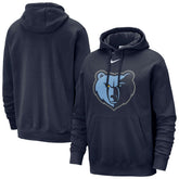 Navy Memphis Grizzlies Essential Logo Club Pullover Hoodie | NBA