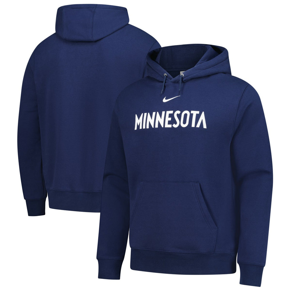 Navy Minnesota Timberwolves Sportswear Essential Wordmark Club Hoodie | NBA