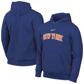 Blue New York Knicks Sportswear Essential Wordmark Club Hoodie | NBA