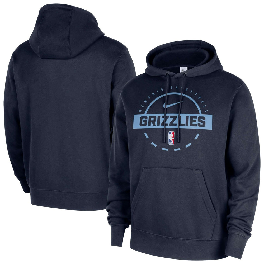 Navy Memphis Grizzlies 2025/26 Authentic Practice Club Pullover Hoodie | NBA