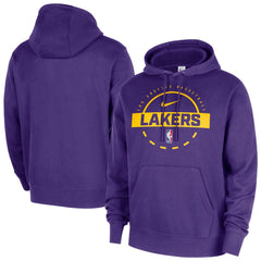 Purple Los Angeles Lakers 2025/26 Authentic Practice Club Pullover Hoodie | NBA