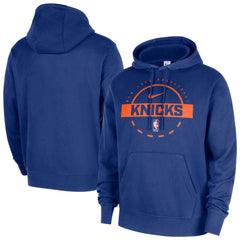 Blue New York Knicks 2025/26 Authentic Practice Club Pullover Hoodie | NBA
