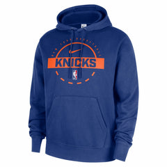 Blue New York Knicks 2025/26 Authentic Practice Club Pullover Hoodie | NBA