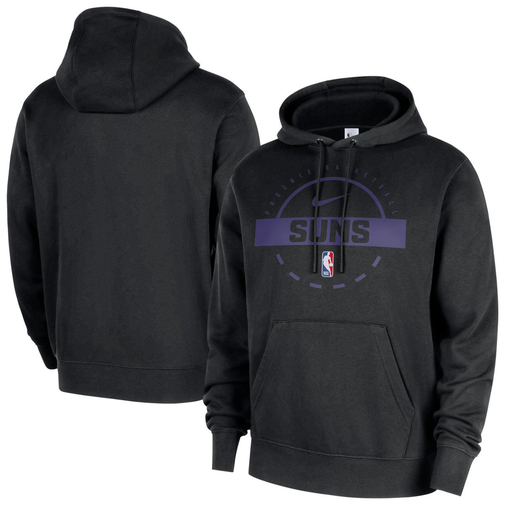 Black Phoenix Suns 2025/26 Authentic Practice Club Pullover Hoodie | NBA
