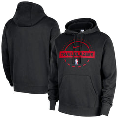 Black Portland Trail Blazers 2025/26 Authentic Practice Club Pullover Hoodie | NBA