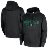 Black Boston Celtics 2025/26 Authentic Practice Club Pullover Hoodie | NBA