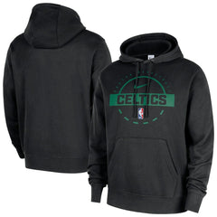 Black Boston Celtics 2025/26 Authentic Practice Club Pullover Hoodie | NBA