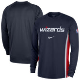 Navy Washington Wizards 2025/26 Authentic Pre-Game Legend Dri-FIT Long Sleeve Shooting Shirt | NBA