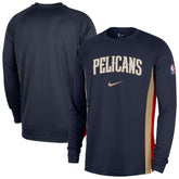 Navy New Orleans Pelicans 2025/26 Authentic Pre-Game Legend Dri-FIT Long Sleeve Shooting Shirt | NBA