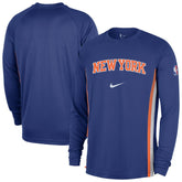 Blue New York Knicks 2025/26 Authentic Pre-Game Legend Dri-FIT Long Sleeve Shooting Shirt | NBA