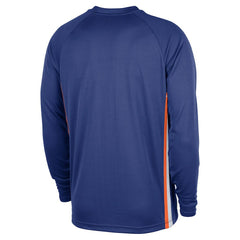 Blue New York Knicks 2025/26 Authentic Pre-Game Legend Dri-FIT Long Sleeve Shooting Shirt | NBA