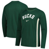 Hunter Green Milwaukee Bucks 2025/26 Authentic Pre-Game Legend Dri-FIT Long Sleeve Shooting Shirt | NBA