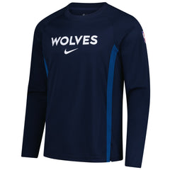 Navy Minnesota Timberwolves 2025/26 Authentic Pre-Game Legend Dri-FIT Long Sleeve Shooting Shirt | NBA
