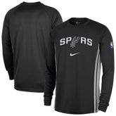 Black San Antonio Spurs 2025/26 Authentic Pre-Game Legend Dri-FIT Long Sleeve Shooting Shirt | NBA