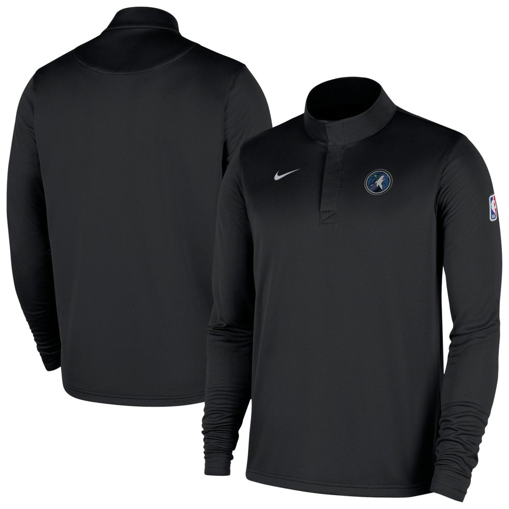 Black Minnesota Timberwolves 2025/26 Authentic Coaches Quarter-Zip Dri-Fit Top | NBA