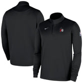 Black Philadelphia 76ers 2025/26 Authentic Coaches Quarter-Zip Dri-Fit Top | NBA
