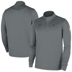 Silver San Antonio Spurs 2025/26 Authentic Coaches Quarter-Zip Dri-Fit Top | NBA