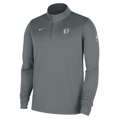 Gray Brooklyn Nets 2025/26 Authentic Coaches Quarter-Zip Dri-Fit Top | NBA