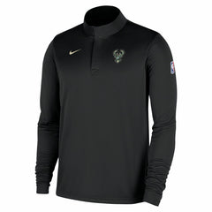 Black Milwaukee Bucks 2025/26 Authentic Coaches Quarter-Zip Dri-Fit Top | NBA