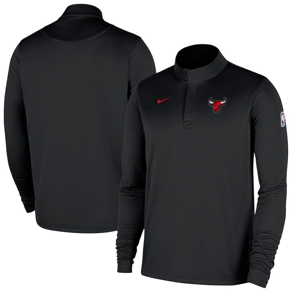 Black Chicago Bulls 2025/26 Authentic Coaches Quarter-Zip Dri-Fit Top | NBA