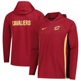 Wine Cleveland Cavaliers Authentic On Court Zone Quarter-Zip Dri-FIT Hoodie Jacket sale | NBA