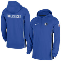 Royal Dallas Mavericks Authentic On Court Zone Quarter-Zip Dri-FIT Hoodie Jacket sale | NBA
