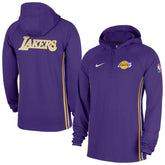 Purple Los Angeles Lakers Authentic On Court Zone Quarter-Zip Dri-FIT Hoodie Jacket | NBA