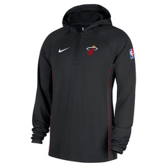 Black Miami Heat Authentic On Court Zone Quarter-Zip Dri-FIT Hoodie Jacket | NBA