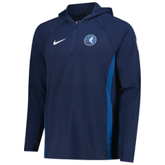 Navy Minnesota Timberwolves Authentic On Court Zone Quarter-Zip Dri-FIT Hoodie Jacket | NBA