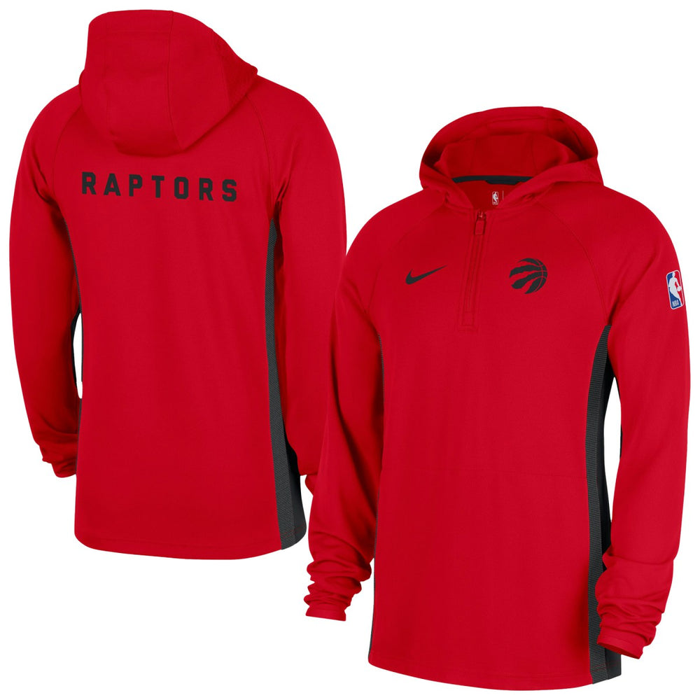 Red Toronto Raptors Authentic On Court Zone Quarter-Zip Dri-FIT Hoodie Jacket | NBA