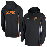 Black Phoenix Suns Authentic On Court Zone Quarter-Zip Dri-FIT Hoodie Jacket | NBA