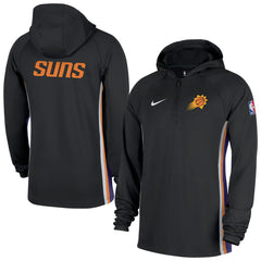 Black Phoenix Suns Authentic On Court Zone Quarter-Zip Dri-FIT Hoodie Jacket | NBA