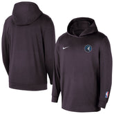Black Minnesota Timberwolves Authentic Practice Yoga Restore Dri-Fit Pullover Hoodie | NBA