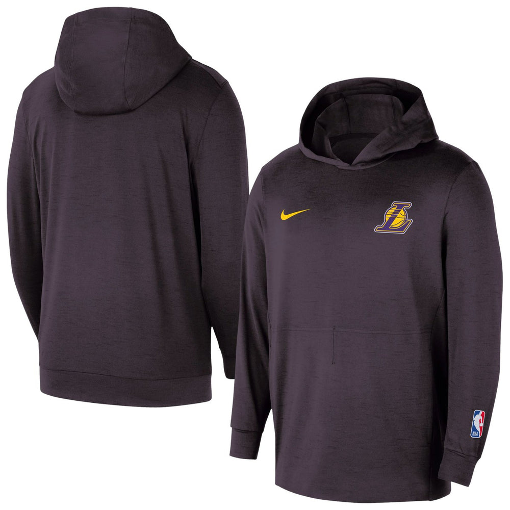 Black Los Angeles Lakers Authentic Practice Yoga Restore Dri-Fit Pullover Hoodie | NBA