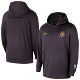 Black Los Angeles Lakers Authentic Practice Yoga Restore Dri-Fit Pullover Hoodie | NBA