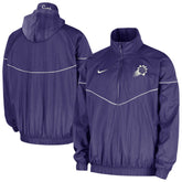 Purple Phoenix Suns Courtside Windrunner Woven Half-Zip Hooded Jacket | NBA