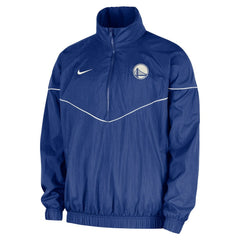 Royal Golden State Warriors Courtside Windrunner Woven Half-Zip Hooded Jacket sale | NBA