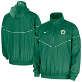 Kelly Green Boston Celtics Courtside Windrunner Woven Half-Zip Hooded Jacket | NBA