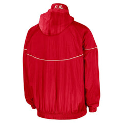 Red Chicago Bulls Courtside Windrunner Woven Half-Zip Hooded Jacket | NBA